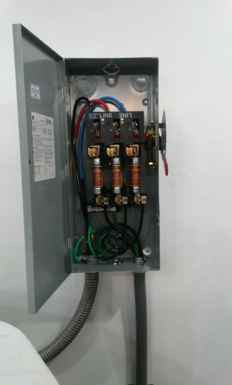 Three-phase disconnect switch installed for Electrical Wiring & Rewiring in Newtown